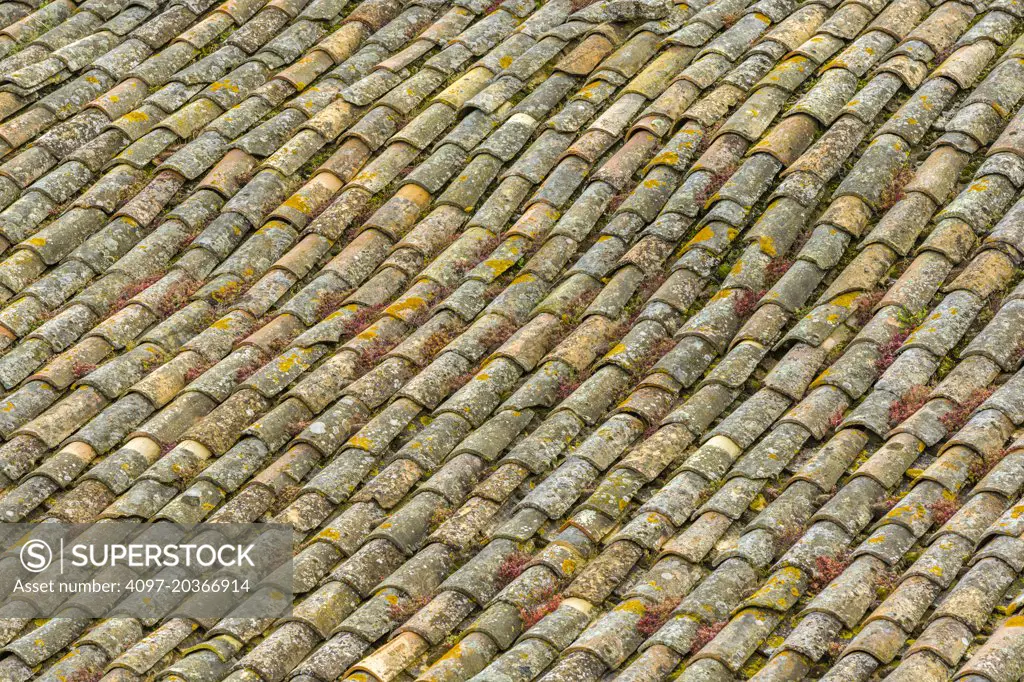 Tile roof, Provence, France