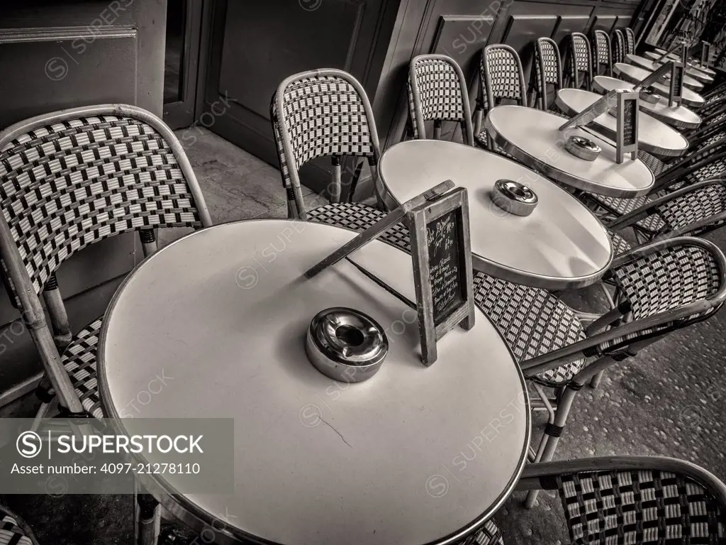 Restaurant seating, Paris, France