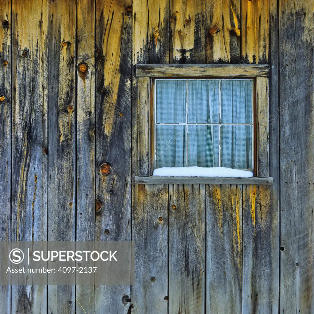 Close-up of a closed window, Bodie Ghost Town, California, USA