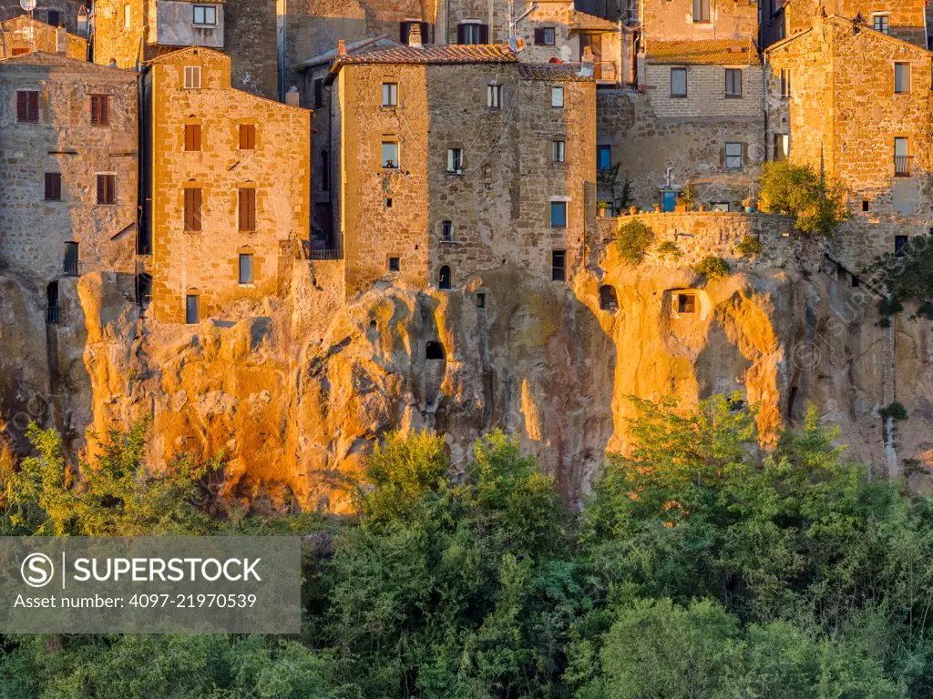 Town of Pitigliano in Tuscany, Italy