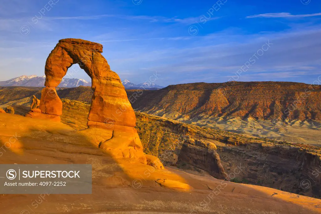 Natural arch in a canyon, Delicate Arch, Arches National Park, Utah, USA