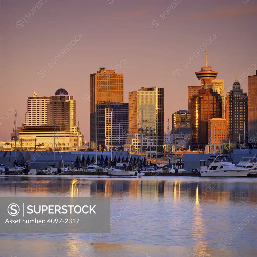 Buildings at the waterfront, Coal Harbor, Vancouver, British Columbia, Canada