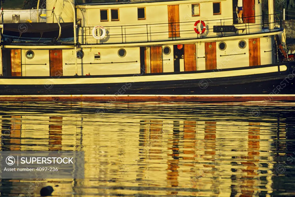 Tugboat in the sea, Victoria Harbour, Victoria, Vancouver Island, British Columbia, Canada