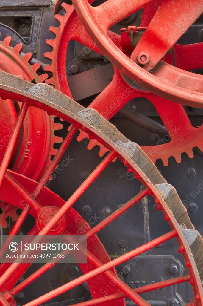 Close-up of gears, Colton, Palouse, Washington State, USA