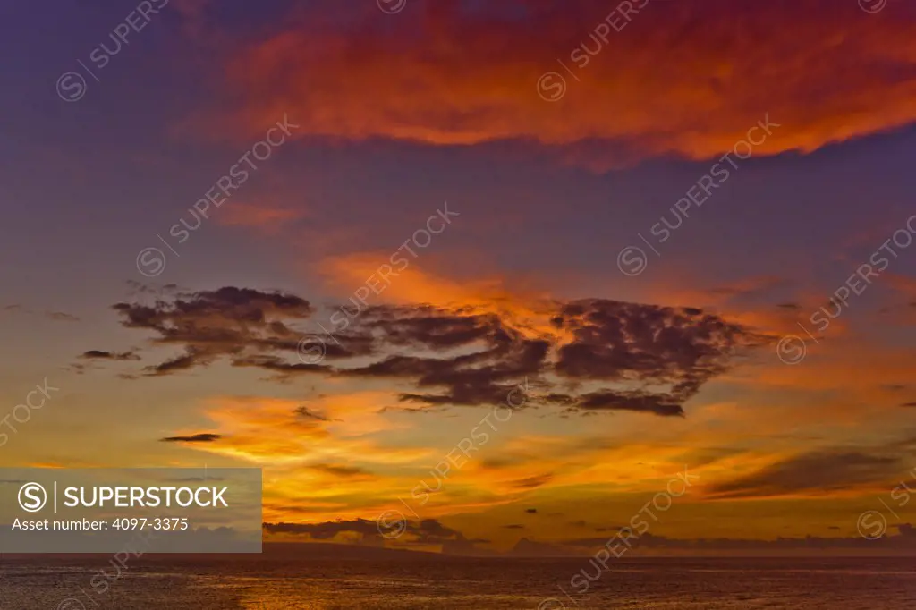 Clouds over the ocean, Kapalua, Maui, Hawaii, USA