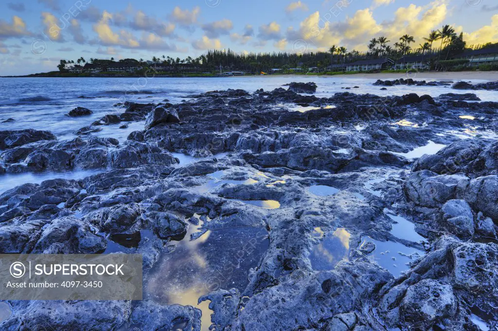 Rock formations on the coast, Kapalua Area, Maui, Hawaii, USA