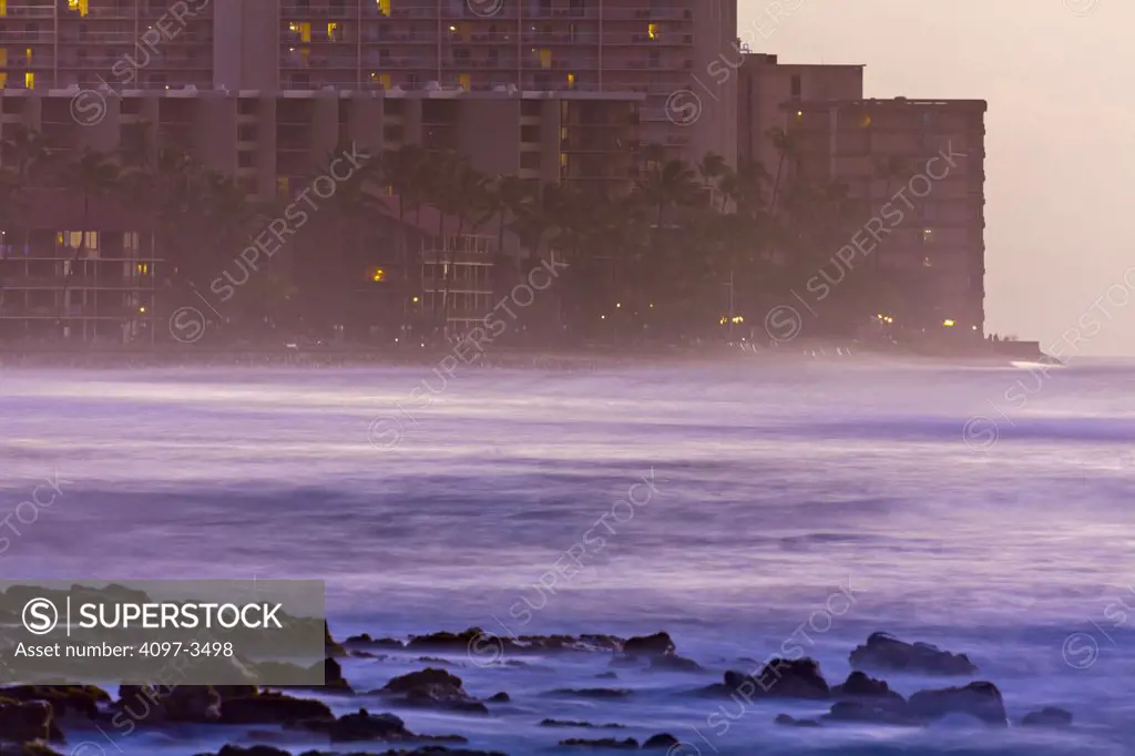 Hotel on the beach, Kaanapali, Maui, Hawaii, USA