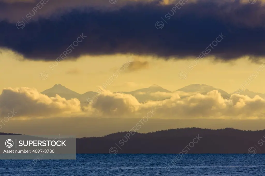 Clouds over the Pacific Ocean, Qualicum Beach, Saanich Peninsula, Victoria, British Columbia, Canada