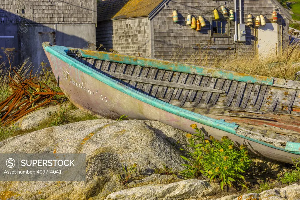 Abandoned rowboat, Peggy's Cove, Nova Scotia, Canada