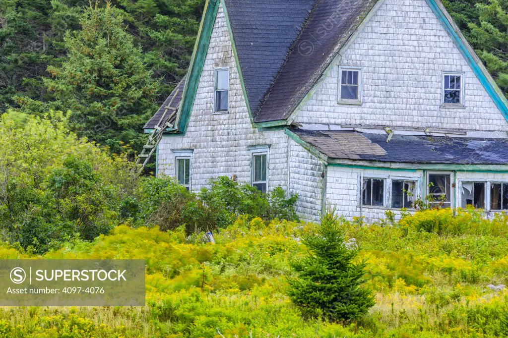 Abandoned house in a field, Cape Turner, Prince Edward Island, Canada