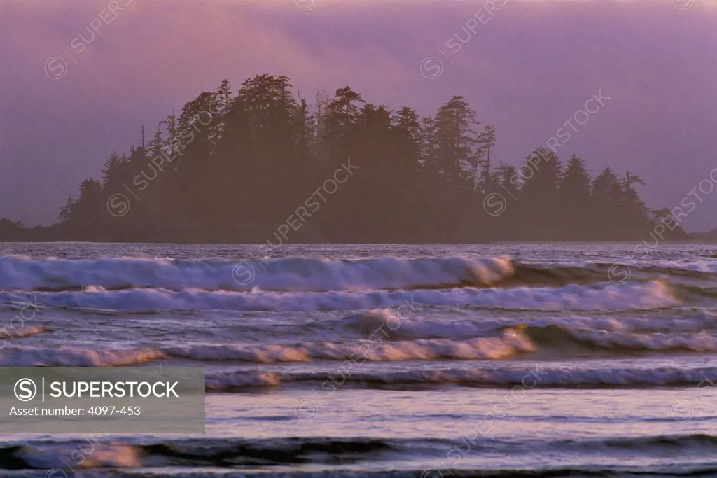 Waves in the ocean, Long Beach, Pacific Rim National Park Reserve, Vancouver Island, British Columbia, Canada