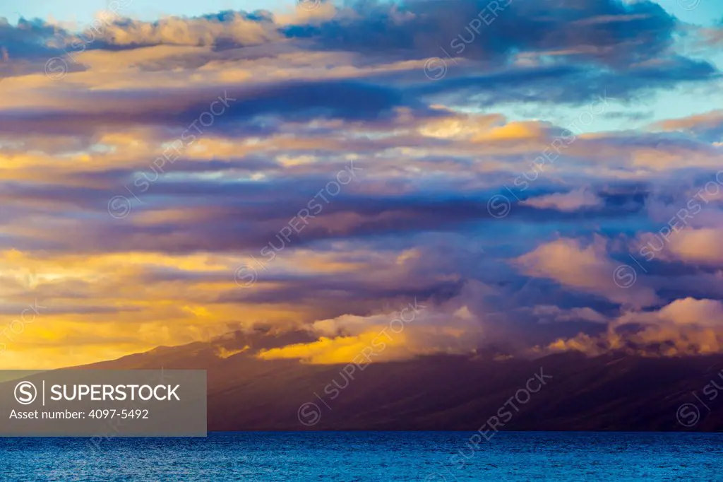 USA, Hawaii, Maui, View of Lanai Island