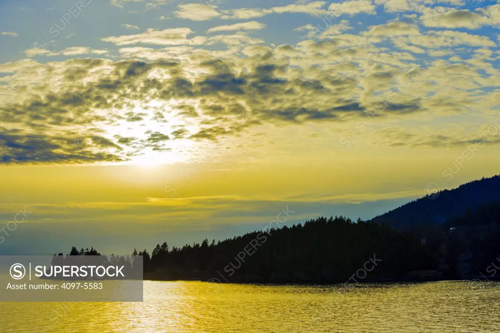 Bowen Island at sunset, British Columbia