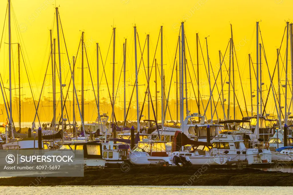 Oak Bay Marina at sunrise, Victoria