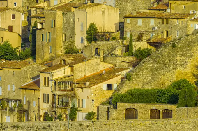 Town of Bonnieux in early morning light, Provence, France