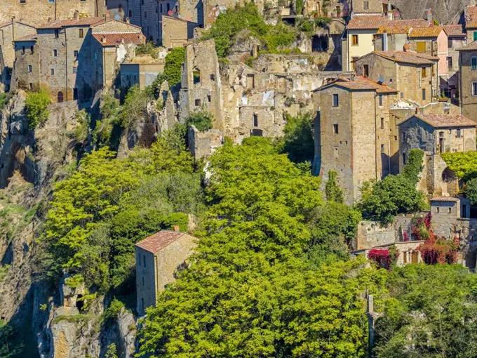 Town of Sovana in Tuscany, Italy