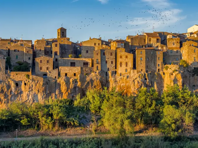 Town of Pitigliano in Tuscany, Italy