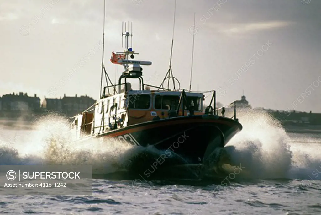 Tyne Class relief lifeboat based at Fleetwood, east coast, UK.