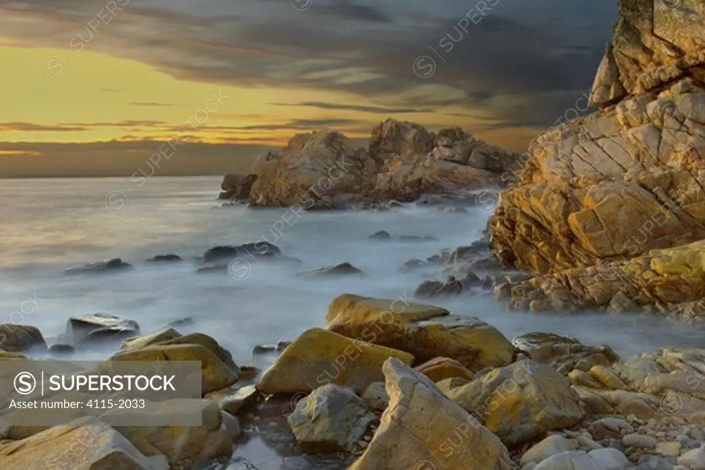 Rocky shoreline of Trgor, on the Finistre coast, Brittany, France