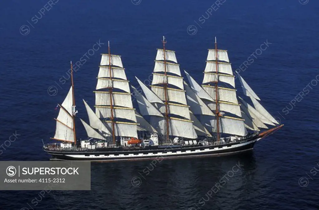 Four masted barque 'Le Kruzenstern', Cutty Sark Tall Ships race, 1999