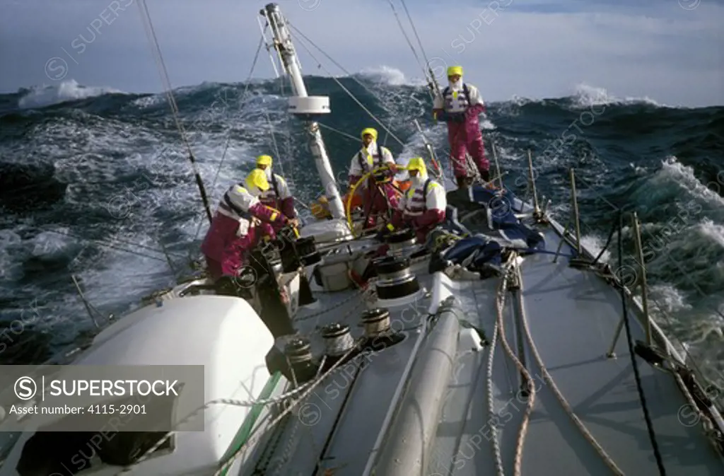 Heavy conditions in the Southern Ocean aboard 'The Card', Whitbread Round the World Race, 1989-90.