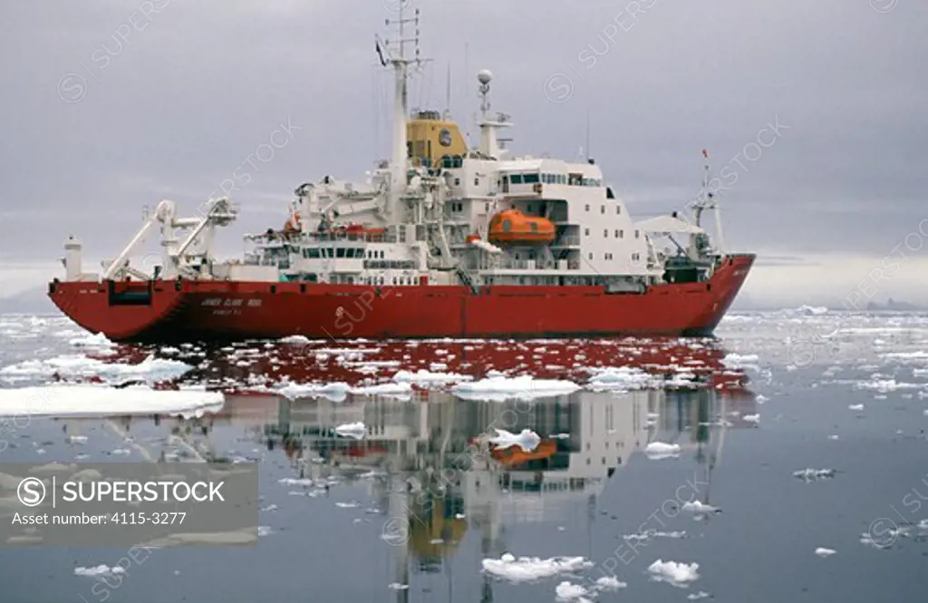 James Clark Ross', Antarctic supply and survey ship, Antarctica.