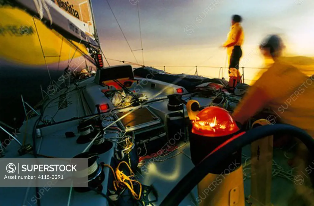 Intrum Justitia racing in the Round the World Race, 1993-94.
