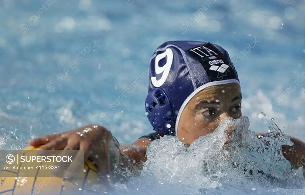 Italy versus USA in a water polo match at the Olympic Games, Athens, Greece, 24 August 2004.