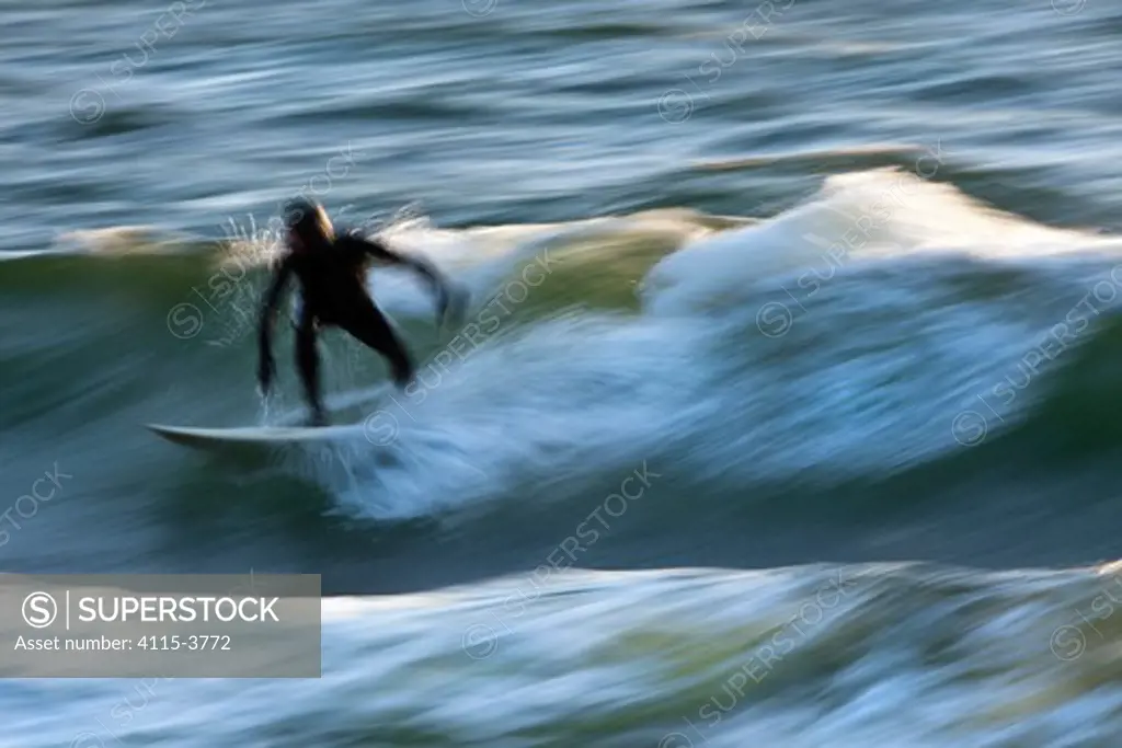 Surfing on Toro, Sweden, 2009.
