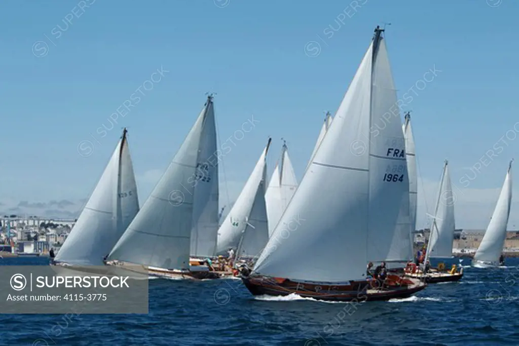 Fleet racing at Brest Classic Week, Brittany, France, July 2010.