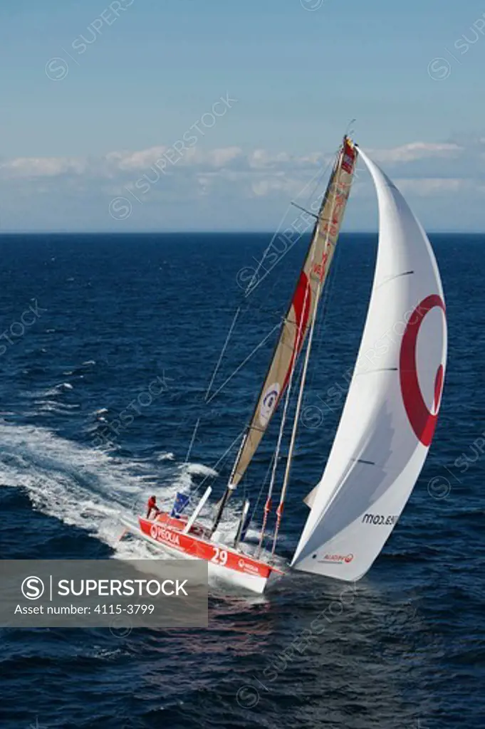 Veolia Environment 2', 2010 skippered by Roland Jourdain, during qualification for 2010 Route du Rhum, France, 2010. All non-editorial uses must be cleared individually.