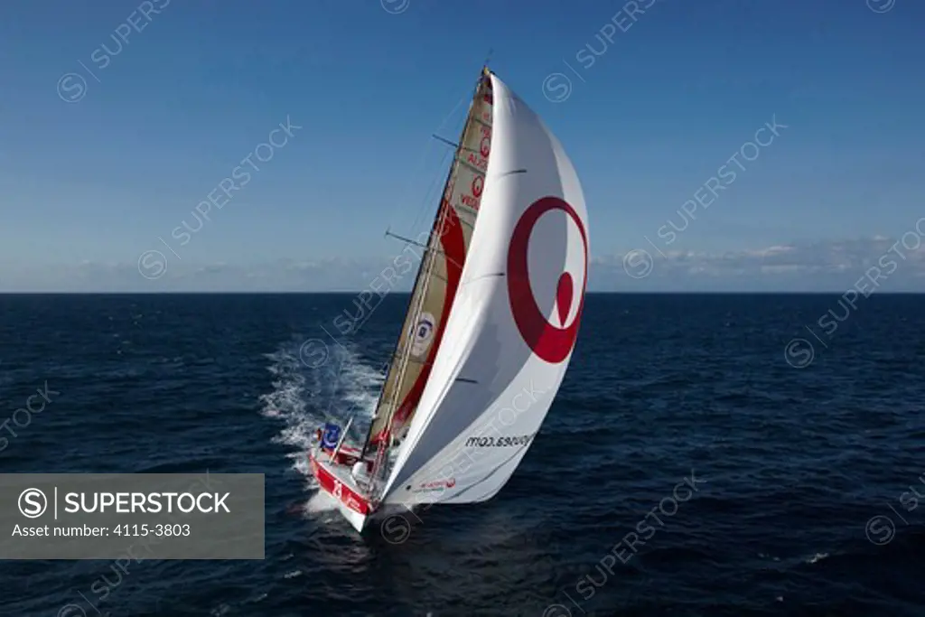 Veolia Environment 2', skippered by Roland Jourdain, during qualification for 2010 Route du Rhum, France, 2010.