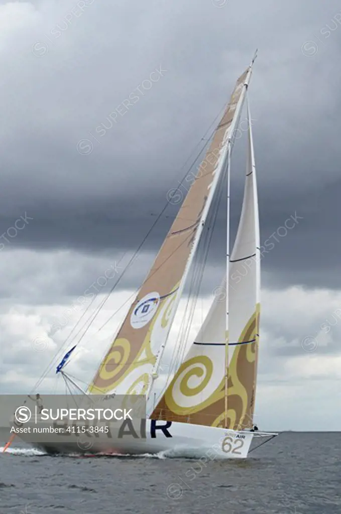 Imoca open 60 'Brit Air' during qualification for Route du Rhum 2010, France, September 2010.