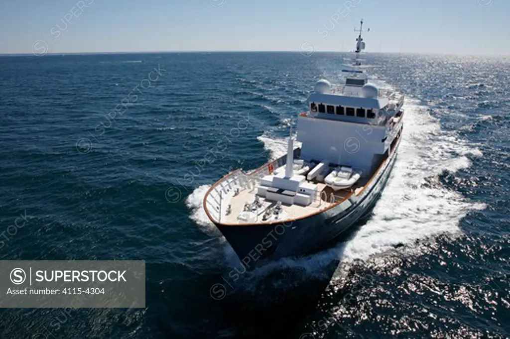 Superyacht 'Axantha II', Brittany, France, June 2011. All non-editorial uses must be cleared individually.