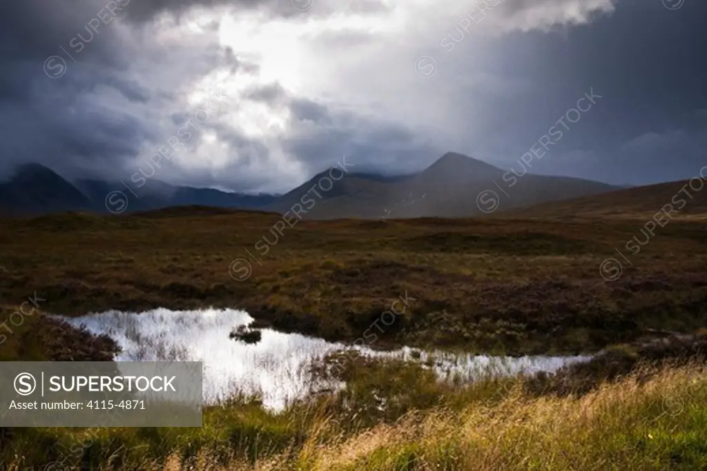 Rannoch Moor on a rainy day. Highlands, Scotland. September 2010.