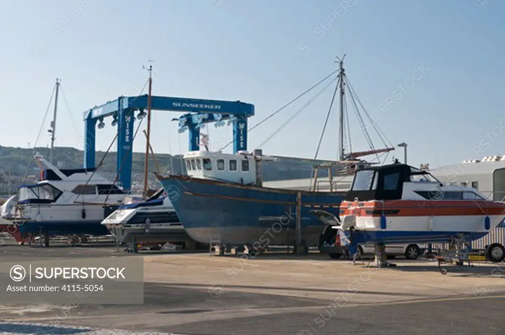 Boatyard at the Portland Marina. Dorset, England, 2010.