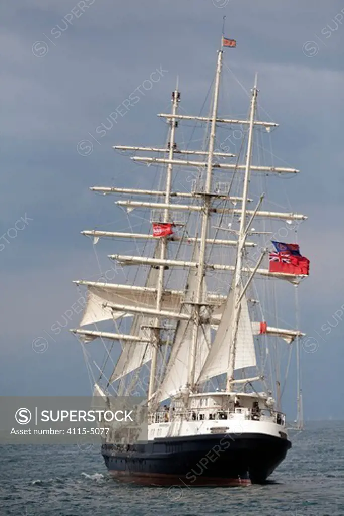 British three masted Barque ""Tenacious"". Garibaldi Tall Ship Regatta, Genoa, Italy, April 2010.
