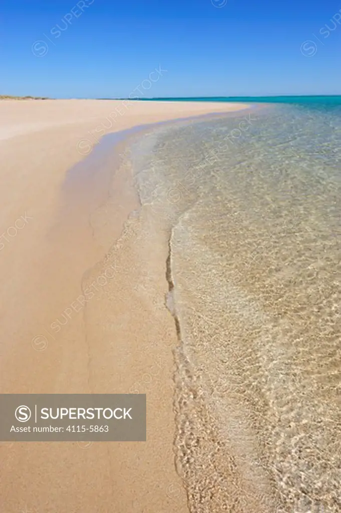 White sand beach in Exmouth peninsula, Coral coast, Western Australia. July 2009