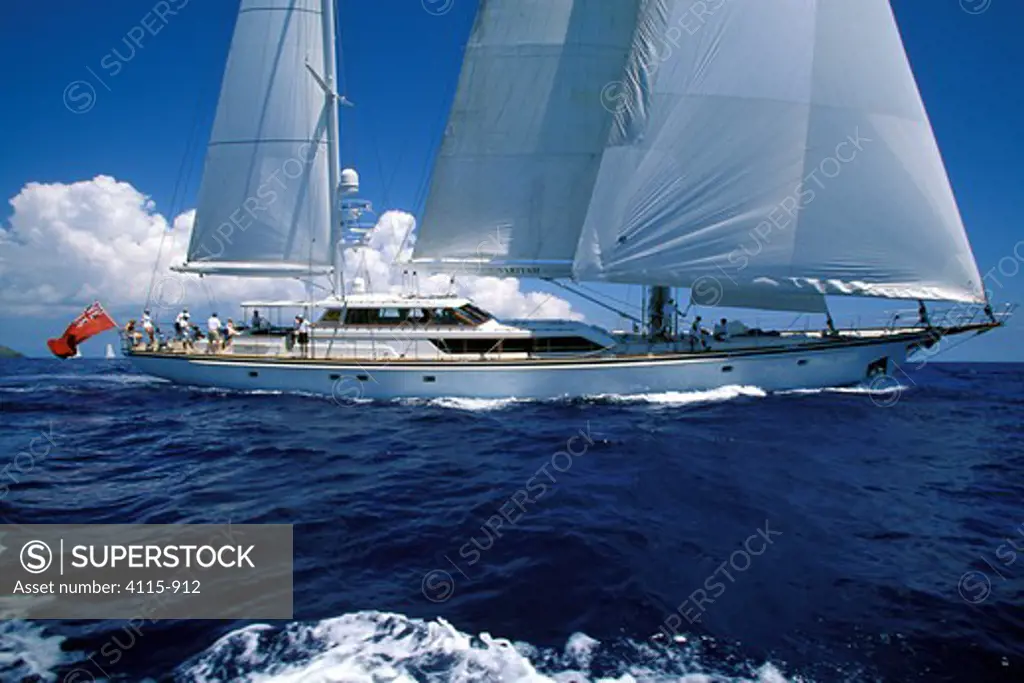 Superyacht 'Sariyah' under full sail