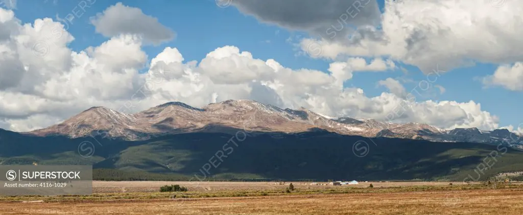 USA, Colorado, Leadville, Panorama of Mt. Massive Wilderness Area in Rocky Mountains