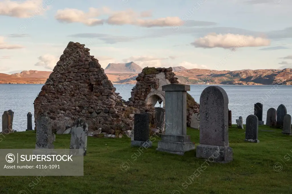 Ruins of a church and cemetery, Church of Scotland, Sand Laide, Scotland