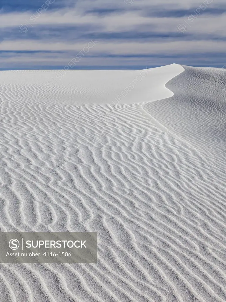 USA, New Mexico, White Sands National Monument, Dune ridges and ripples