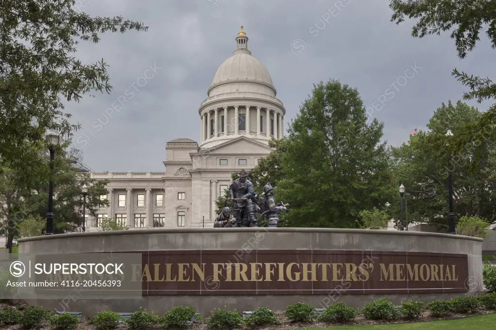 Arkansas State Capitol, Arkansas Fallen Firefighters' Memorial