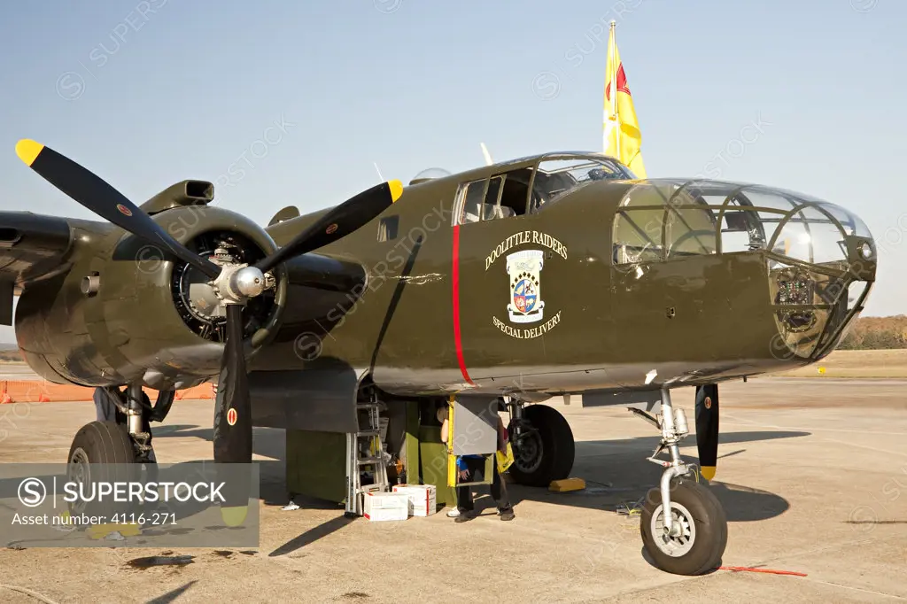 USA, Arkansas, Little Rock Air Force Base, B-25 Mitchell of Doolittles Raiders