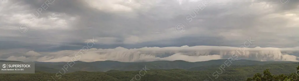 Clouds over the landscape, Ozark Mountains, Arkansas, USA