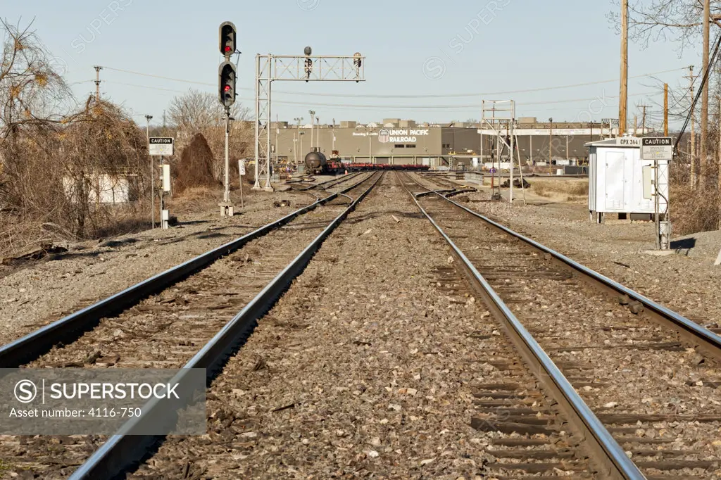 Railroad track, Union Pacific Railroad, Little Rock, Arkansas, USA