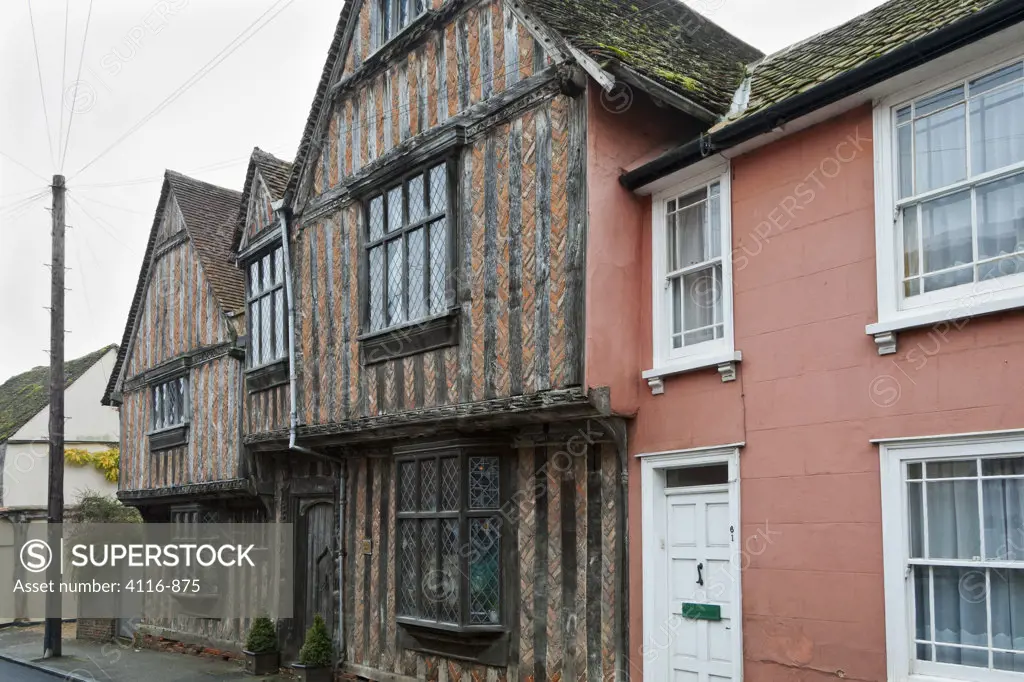 Medieval architecture in Lavenham, Suffolk, England