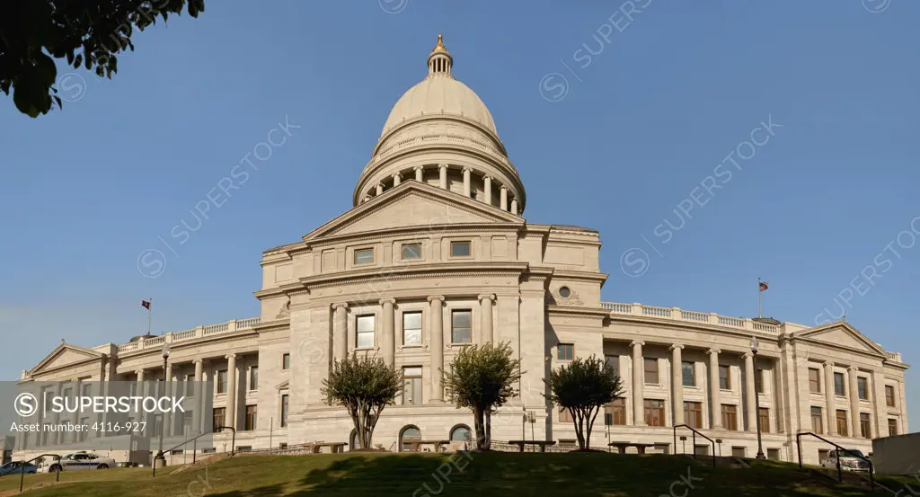 USA, Panorama of Arkansas state capitol building