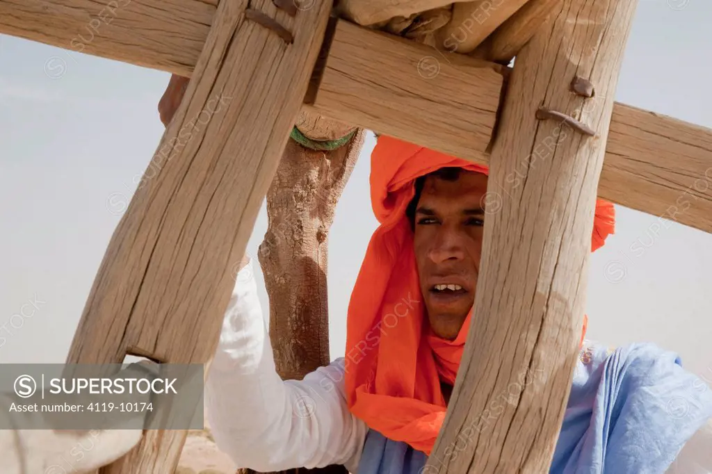 Photograph of a Moroccan man near the town of erfoud