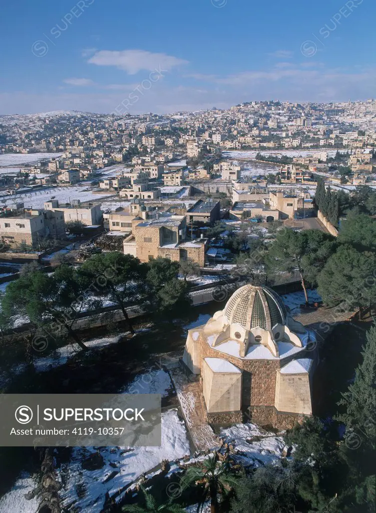 Aerial photograph of the Judean city of Bethlehem